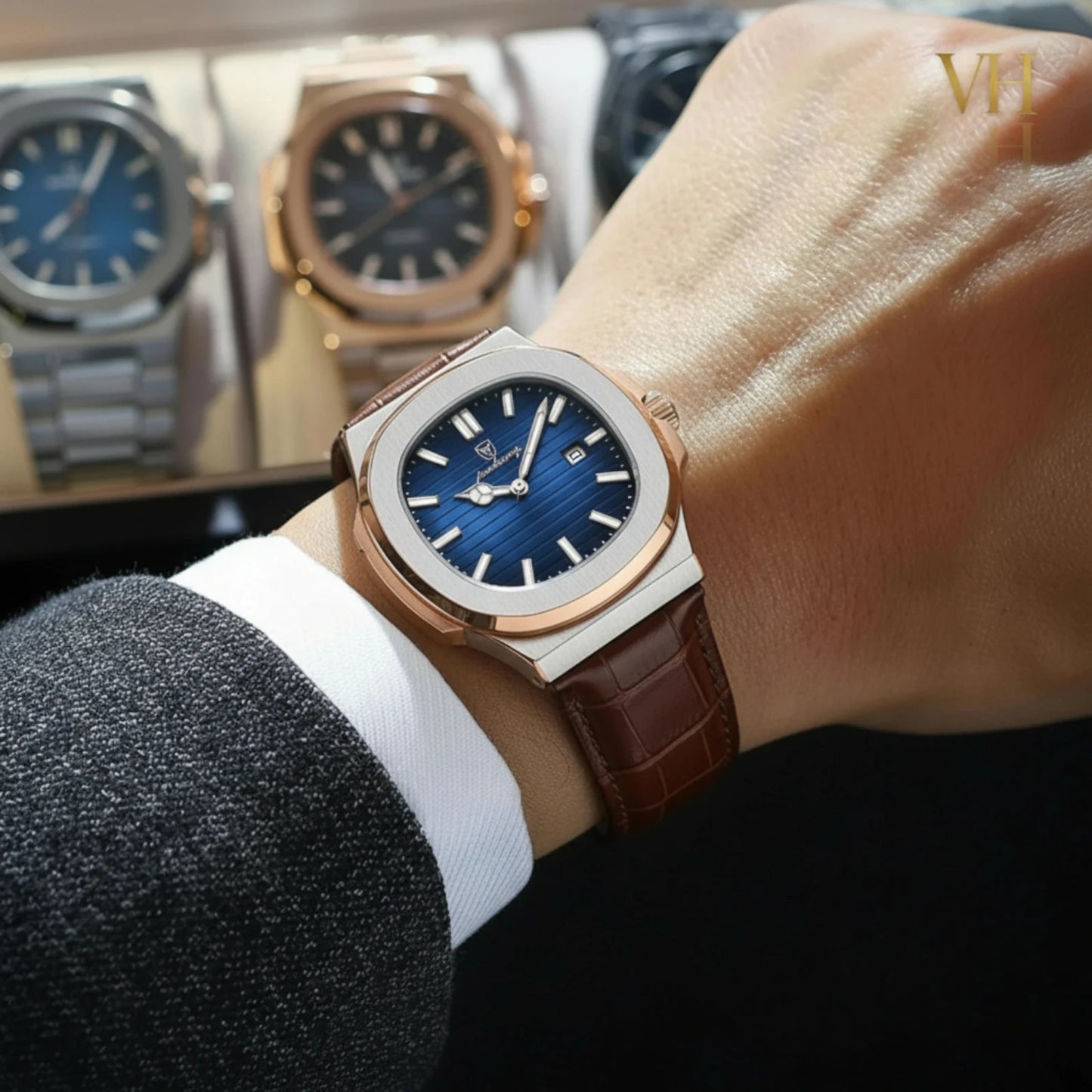 Poedagar Sovereigh® Sapphire Gold 44mm
