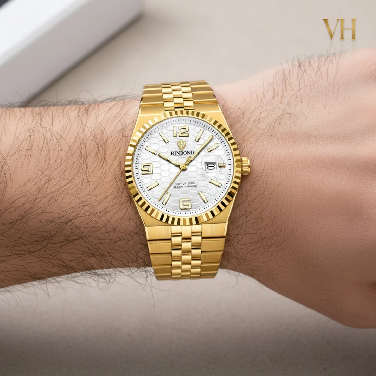 Bin Bond Imperium® Silver Dial Gold 44mm