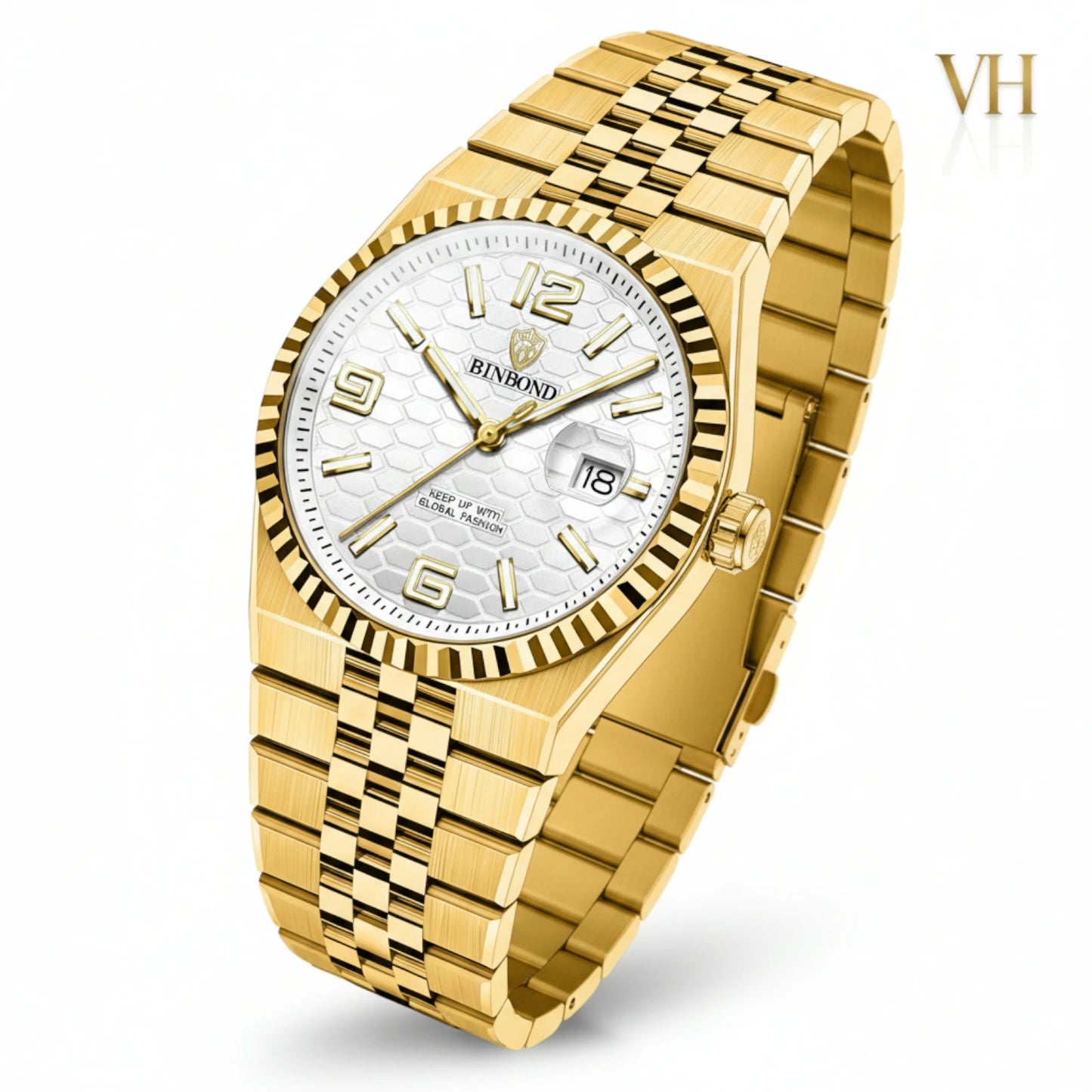 Bin Bond Imperium® Silver Dial Gold 44mm