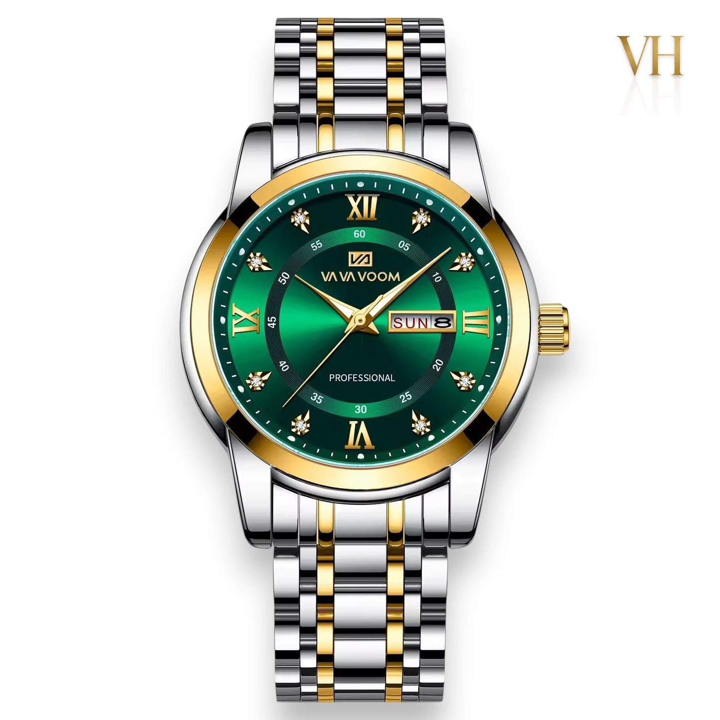 VA VA VOOM True Trust Emerald Green & Gold 44mm
