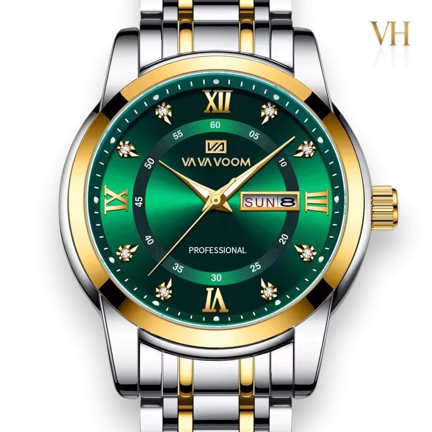 VA VA VOOM True Trust Emerald Green & Gold 44mm