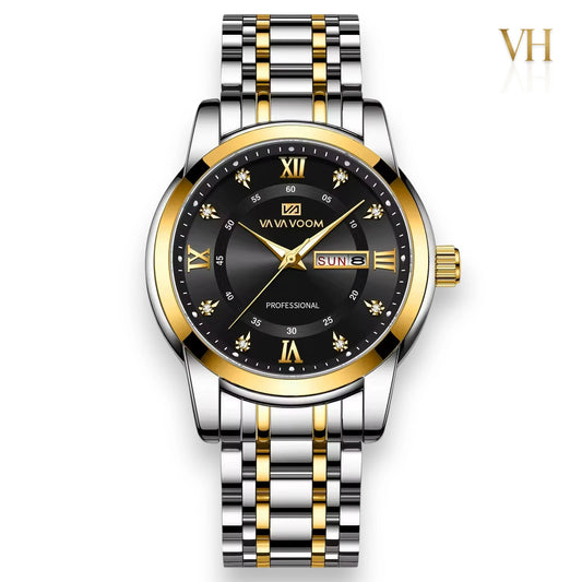 VA VA VOOM True Trust Midnight Black & Gold 44mm