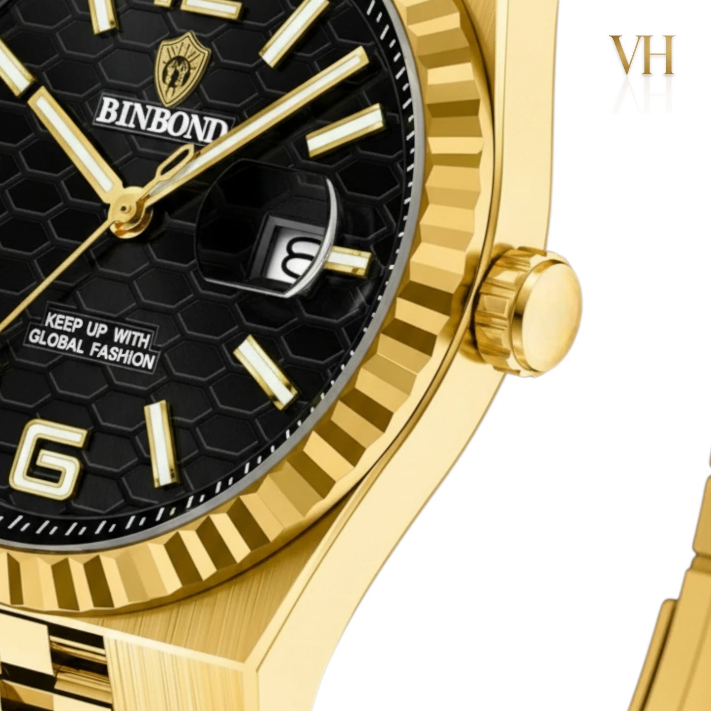 Bin Bond Imperium® Black Dial Gold 44mm