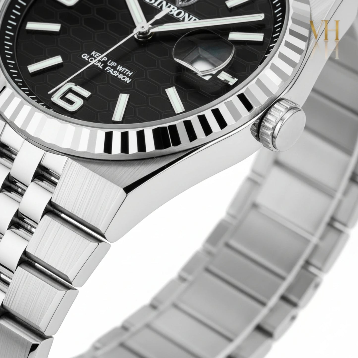 Bin Bond Imperium® Black Dial Silver 44mm