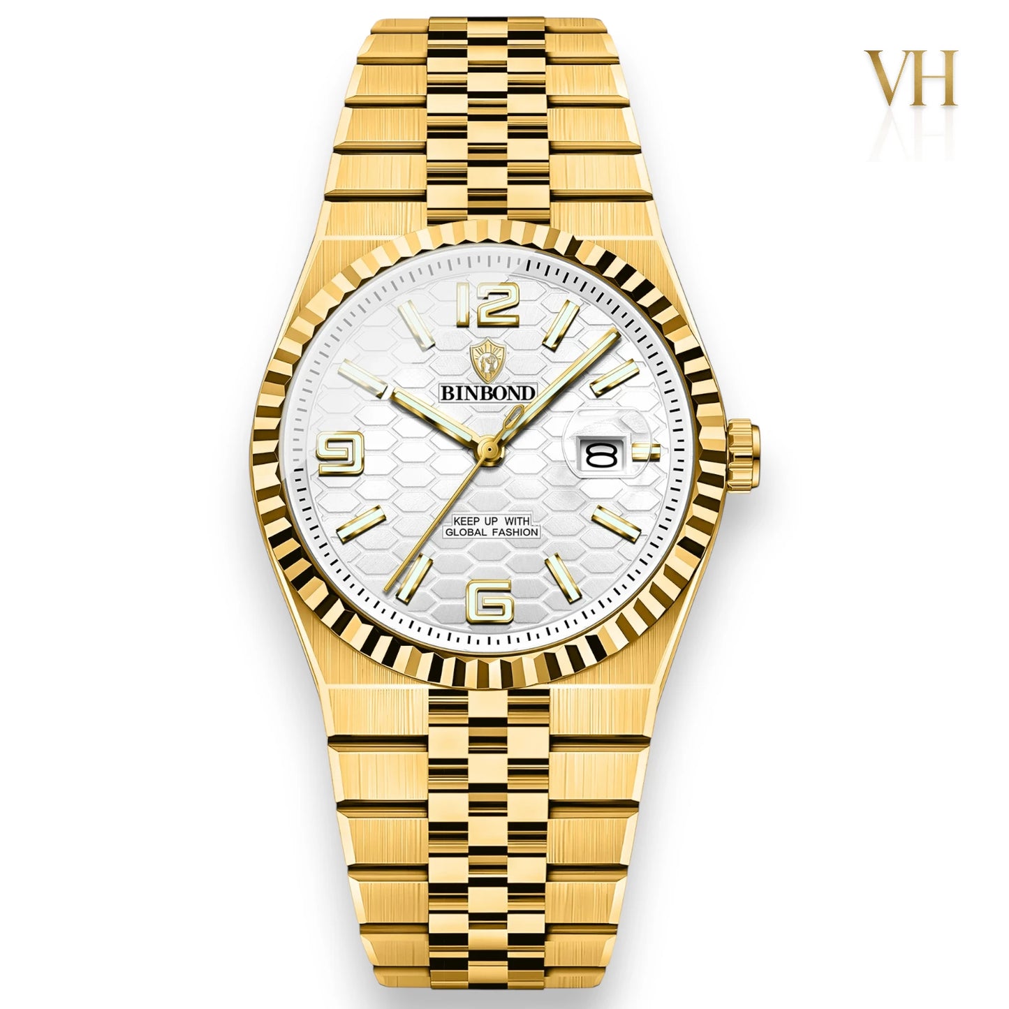 Bin Bond Imperium® Silver Dial Gold 44mm