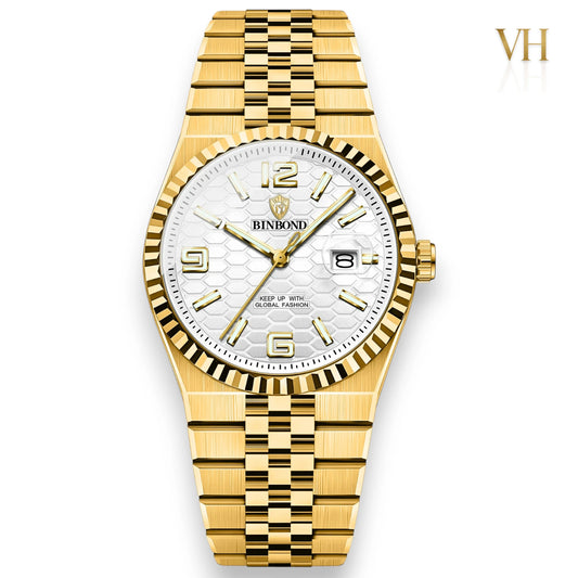 Bin Bond Imperium® Silver Dial Gold 44mm