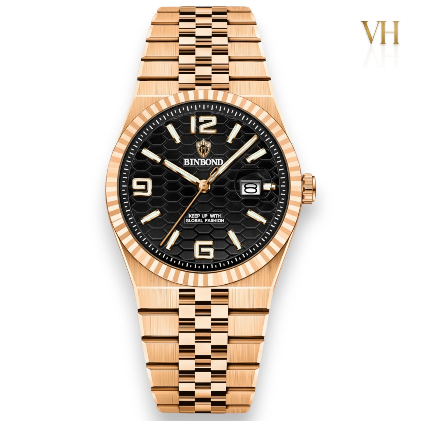 Bin Bond Imperium® Black Dial Rose 44mm