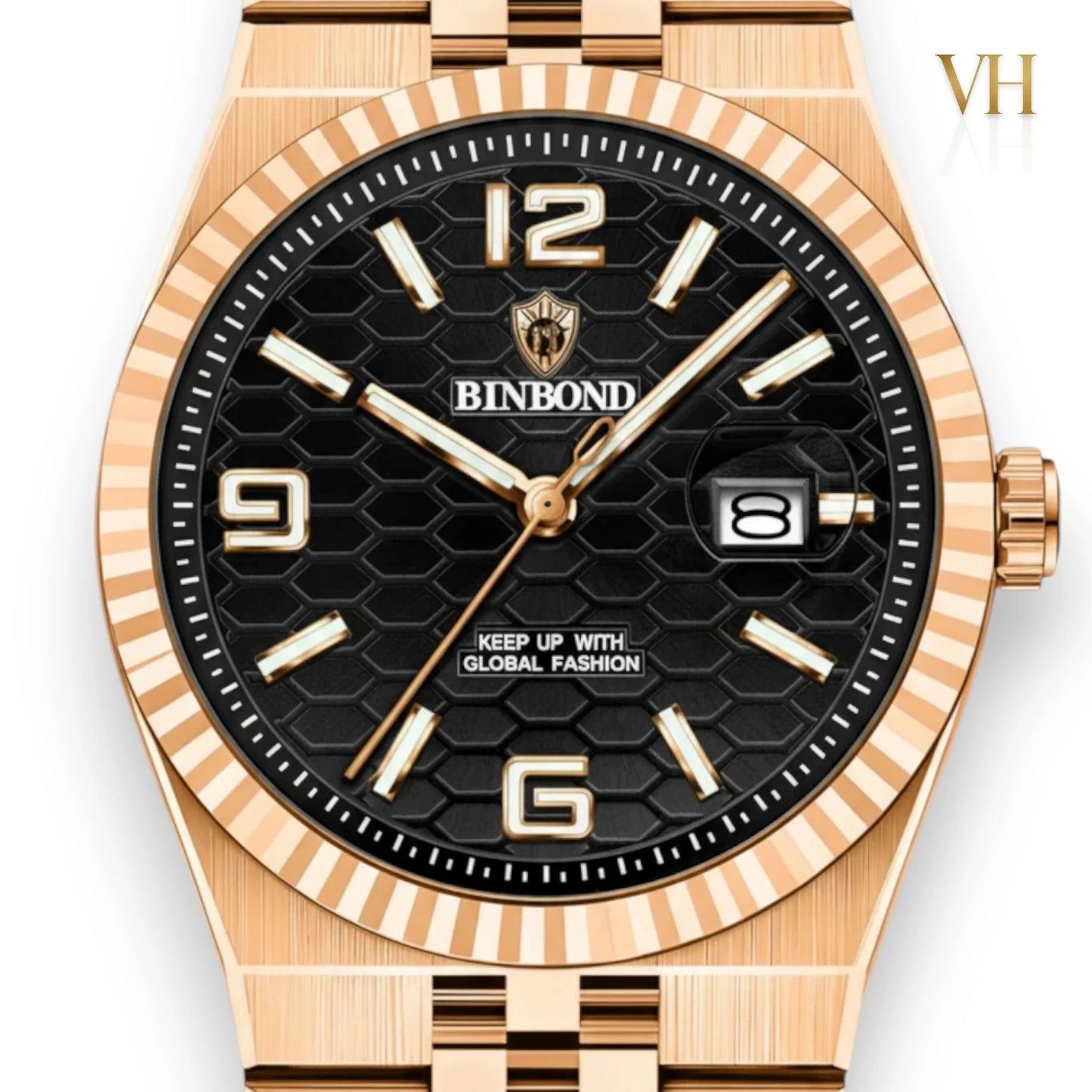Bin Bond Imperium® Black Dial Rose 44mm