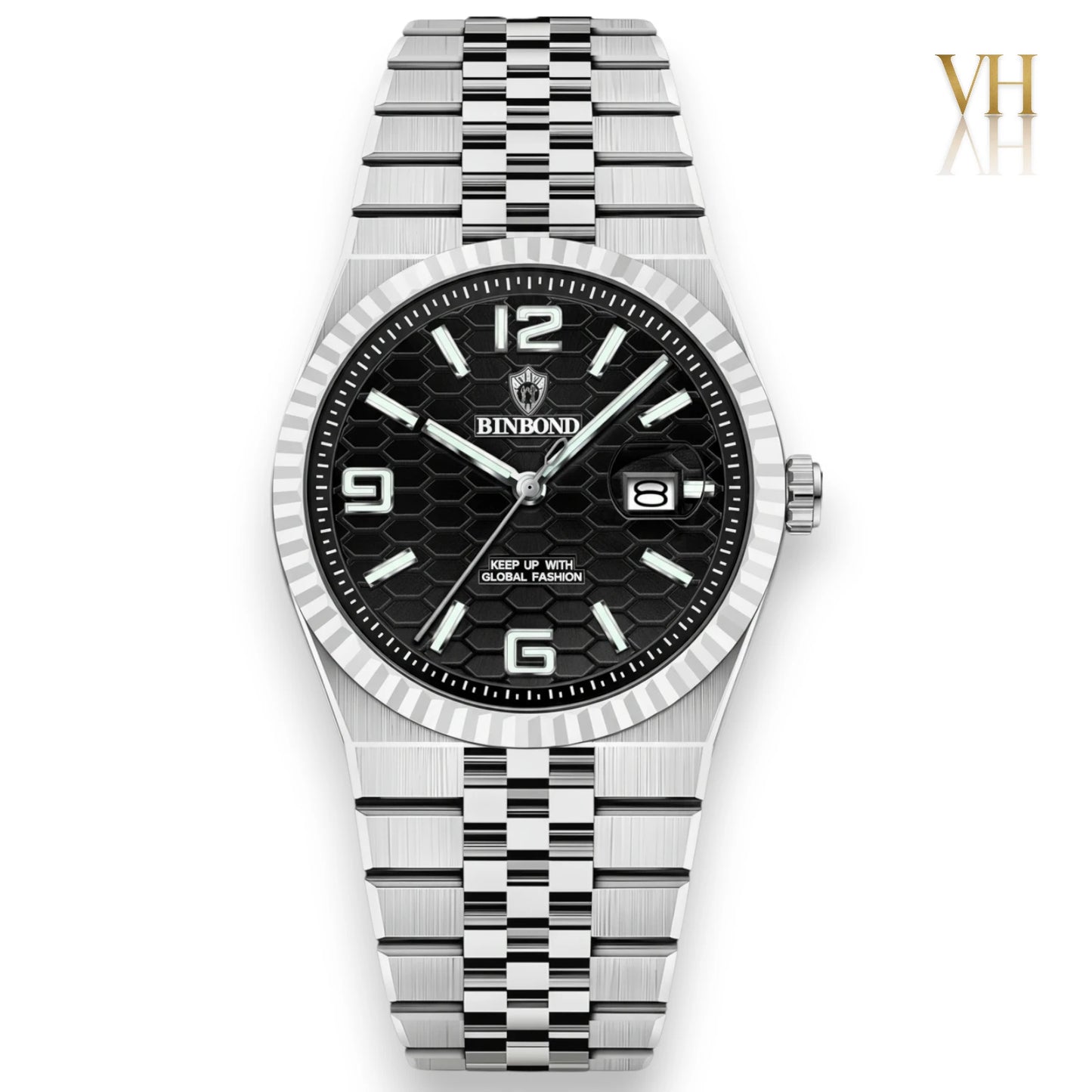 Bin Bond Imperium® Black Dial Silver 44mm