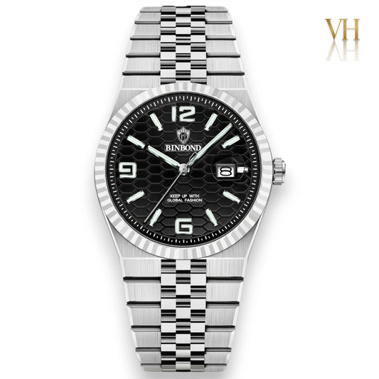 Bin Bond Imperium® Black Dial Silver 44mm
