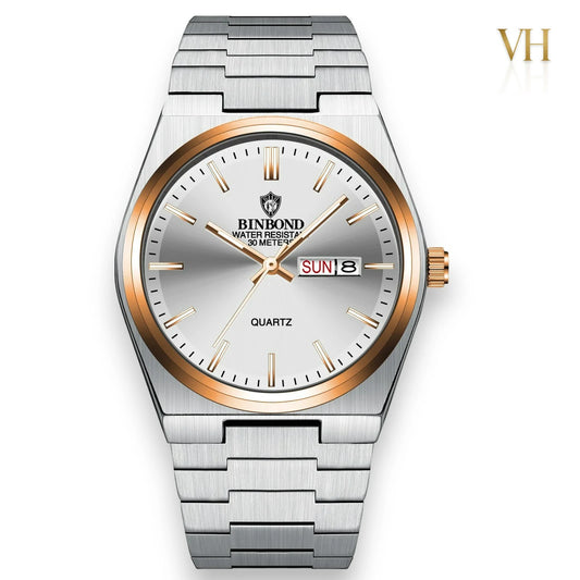 Bin Bond Continuum® Silver Rose Gold Silver Dial 44mm