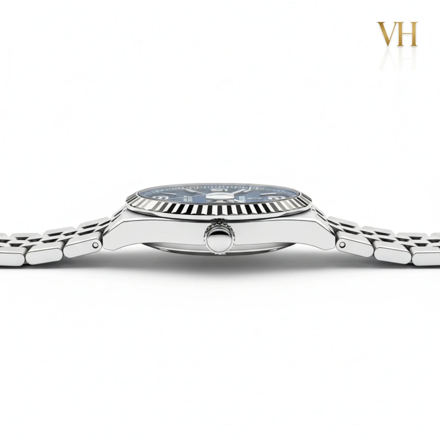 Bin Bond Imperium® Blue Dial Silver 44mm
