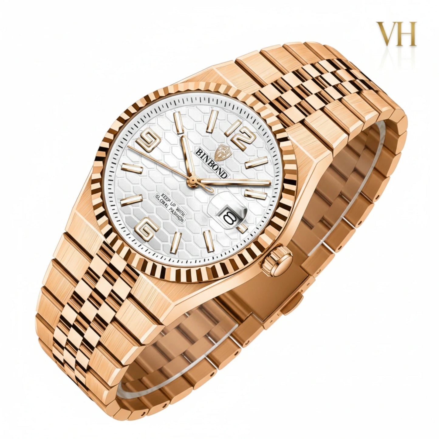 Bin Bond Imperium® Silver Dial Rose 44mm