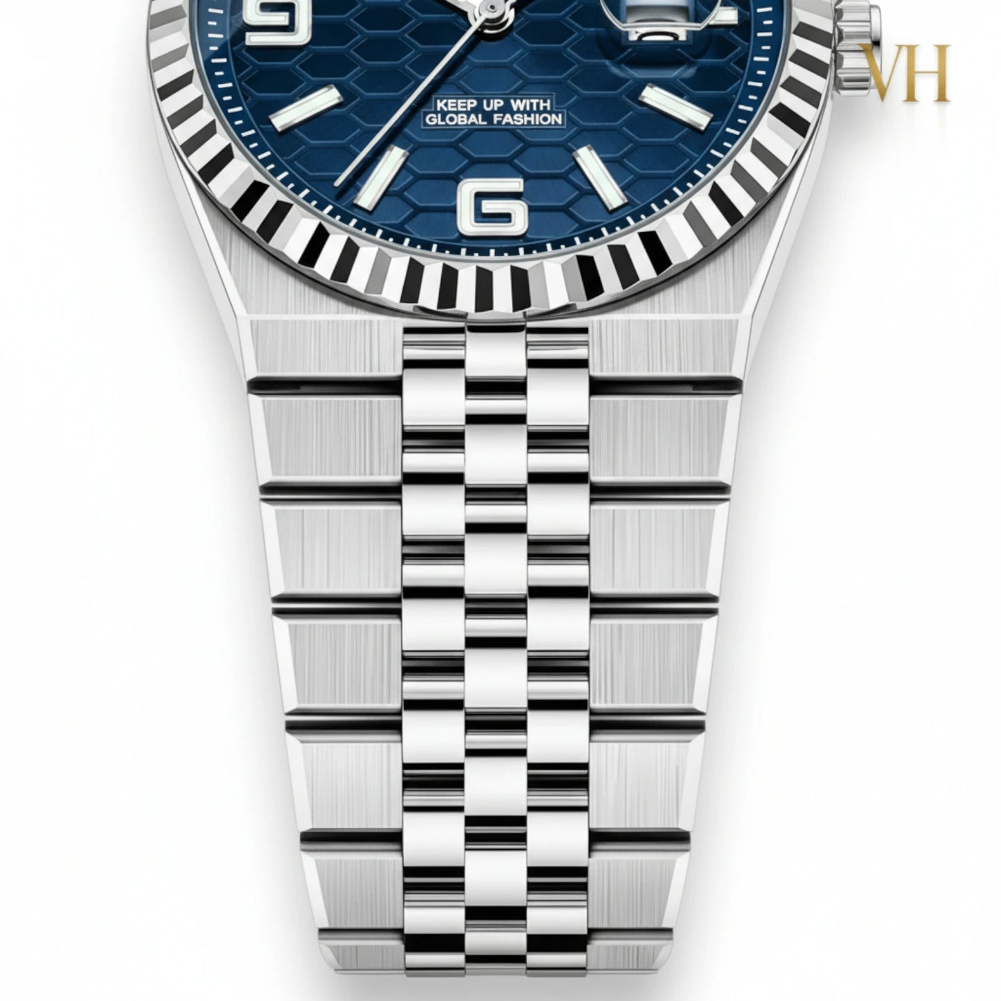 Bin Bond Imperium® Blue Dial Silver 44mm