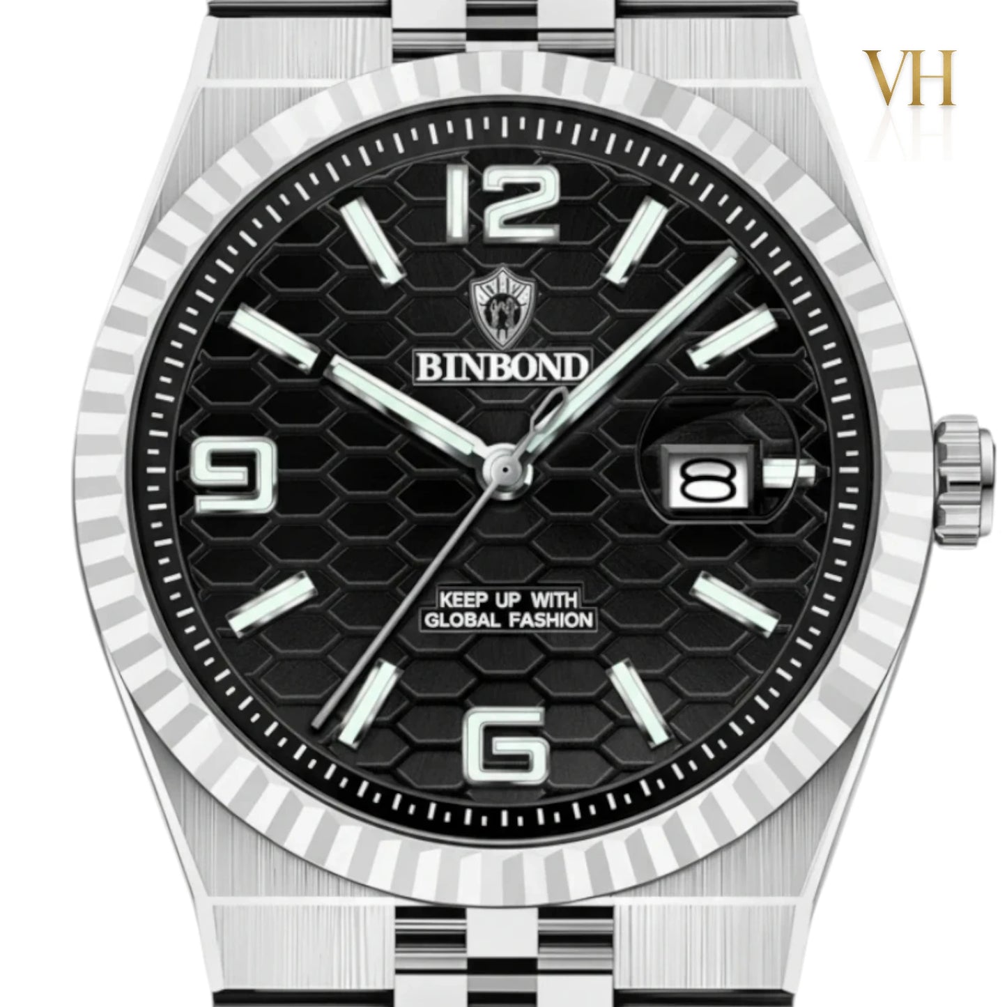 Bin Bond Imperium® Black Dial Silver 44mm