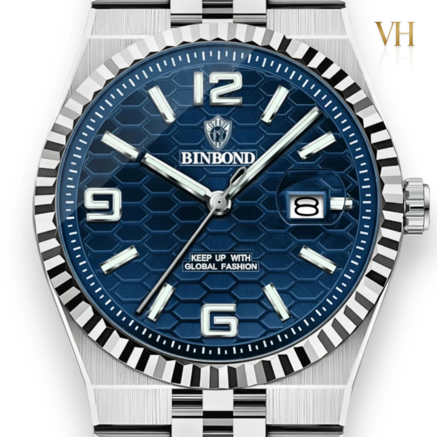 Bin Bond Imperium® Blue Dial Silver 44mm